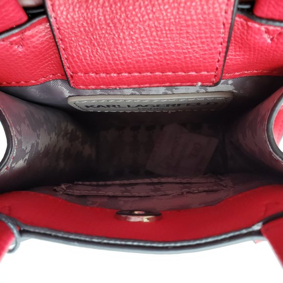 NWT KARL LAGERFELD Cute Red MAYBELLE bag. - Picture 11 of 17